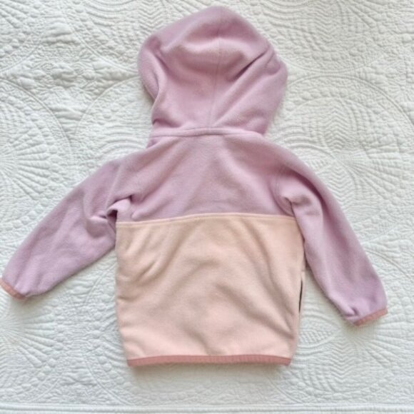 Patagonia Baby Micro D Snap-T Fleece Hoodie Pink Purple 6-12M - Picture 3 of 5